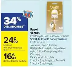 Carrefour Carrefour - rasoir offre