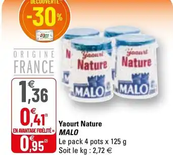 Yaourt nature MALO