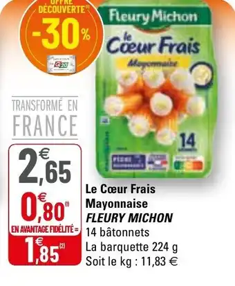 G20 Le cœur frais mayonnaise FLEURY MICHON offre