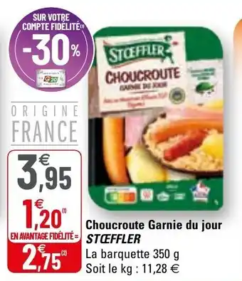 G20 Choucroute garnie du jour offre