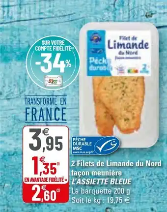 G20 2 Filets de limande du nord façon meunière offre