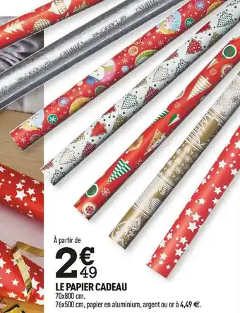 Centrakor Le papier cadeau offre