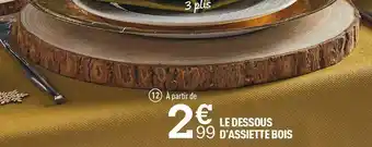 Centrakor Le dessous d’assiette bois offre