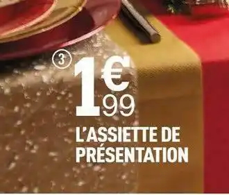 L’assiette de présentation