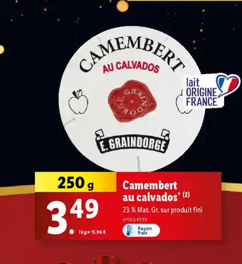 Lidl Camembert au calvados offre