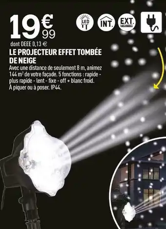 Centrakor Le projecteur effet tombée de neige offre