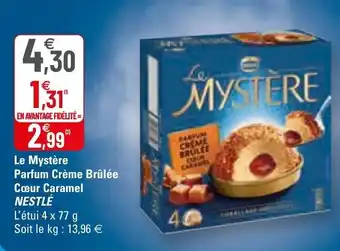 G20 Le mystère parfum crème brûlée coeur caramel nestlé offre