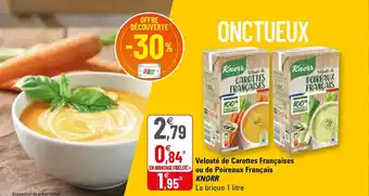 G20 Velouté de carottes françaises ou de poireaux français KNORR offre