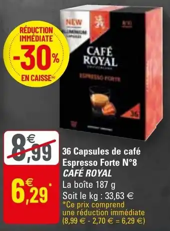 G20 36 Capsules de café espresso forte offre