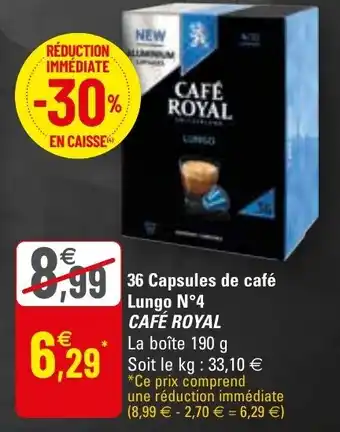 G20 36 Capsules de café lungo offre