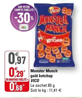G20 Monster munch goût ketchup VICO offre