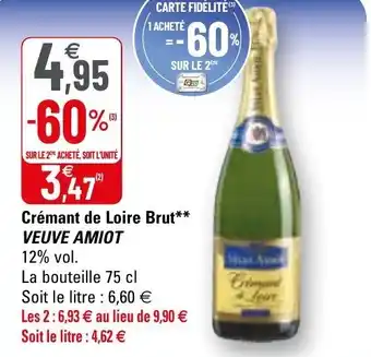 G20 Crémant de loire brut offre