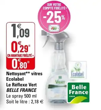 Nettoyant vitres ecolabel