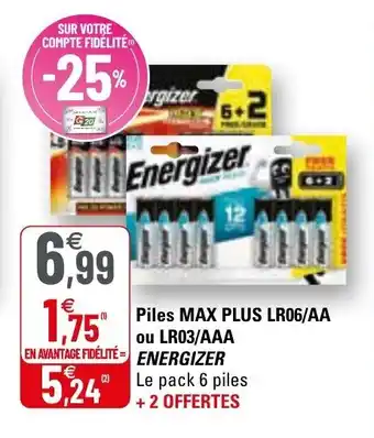 G20 Piles MAX PLUS LR06/AA offre