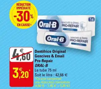G20 Dentifrice original gencives & email pro-repair offre