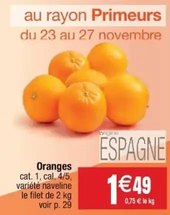Cora x Carrefour Oranges offre