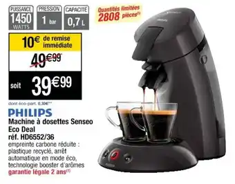 Cora x Carrefour Machine à dosettes senseo eco deal offre