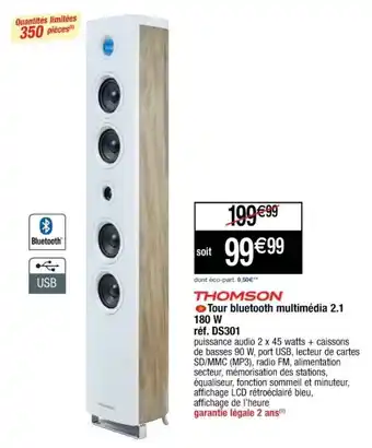 Cora x Carrefour Tour bluetooth multimédia 2.1 offre