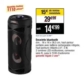 Cora x Carrefour Enceinte bluetooth offre