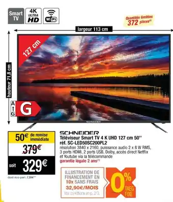 Cora x Carrefour Téléviseur smart TV offre
