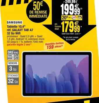 Cora x Carrefour Tablette 10,4" offre