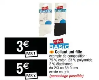 Cora x Carrefour Collant uni fille offre