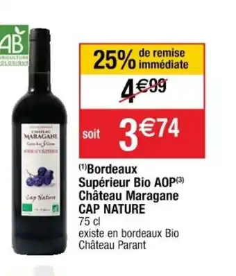 Cora x Carrefour Bordeaux Supérieur Bio AOP offre
