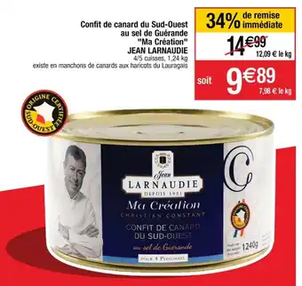 Cora x Carrefour Confit de Canard Du Sud-Ouest offre