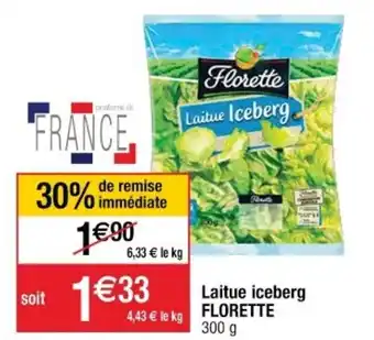 Cora x Carrefour Laitue Iceberg Florette offre