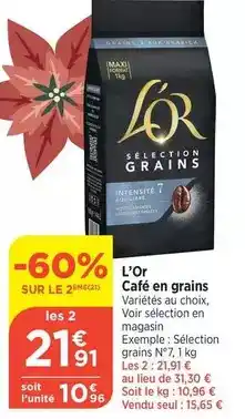 Bi1 L'or - café en grains offre