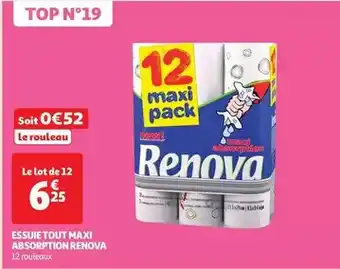 Auchan Renova - essuie tout maxi absorption offre