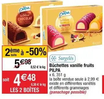 Cora x Carrefour Bûchettes Vanille Fruits offre