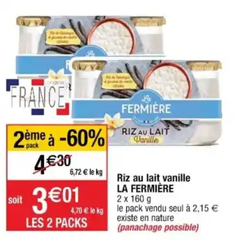 Cora x Carrefour Riz Au Lait Vanille offre