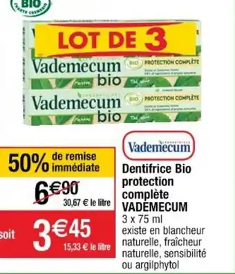 Cora x Carrefour Dentifrice Bio Protection offre