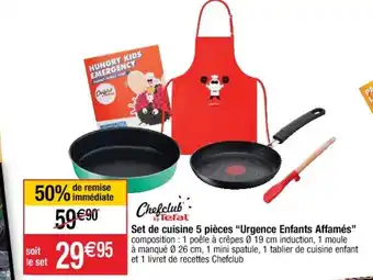 Cora x Carrefour Set de Cuisine 5 Pièces Urgence Enfants Affamés offre