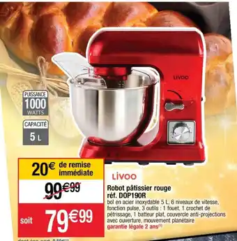 Cora x Carrefour Robot Pâtissier Rouge offre