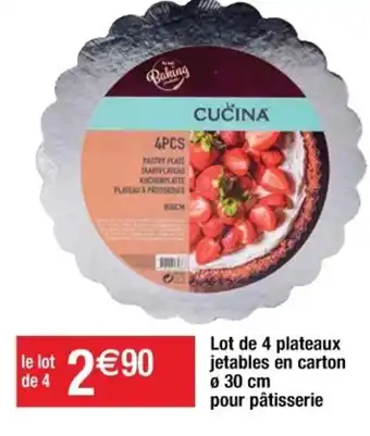 Cora x Carrefour Lot de 4 Plateaux Jetables En Carton offre