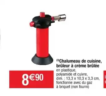 Cora x Carrefour Chalumeur de Cuisine, Brûleur à Crème Brulée offre