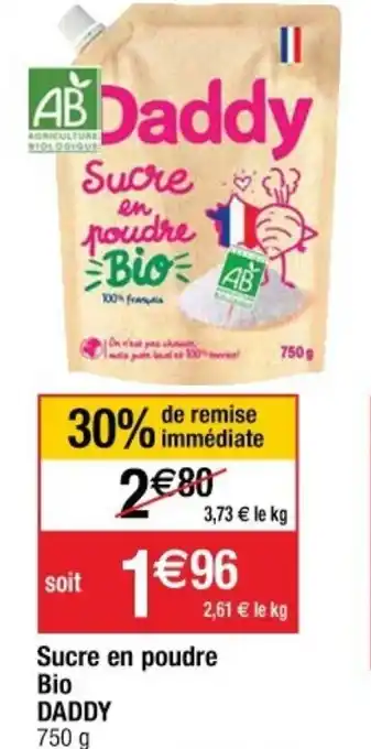Cora x Carrefour Sucre En Poudre Bio offre