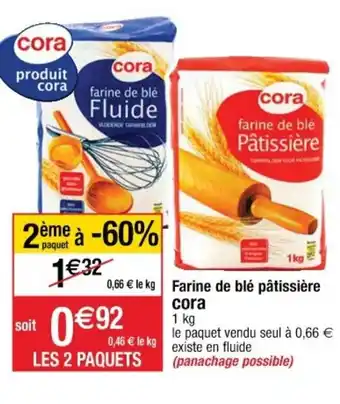 Cora x Carrefour Farine de Blé Pâtissière Cora offre