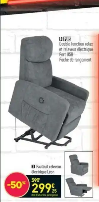Conforama Fauteuil Releveur électrique Léon offre