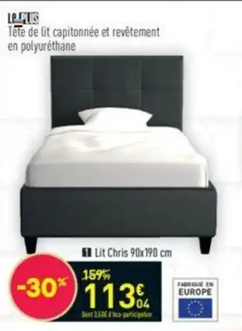 Conforama Lit Chris 90x190cm offre