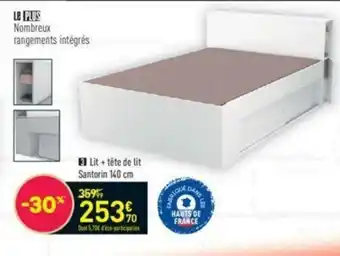 Conforama Lit + Tête de Lit offre