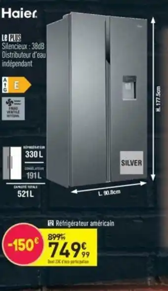 Conforama Réfrigérateur Américain offre