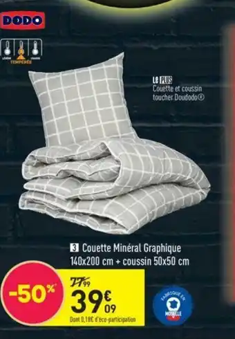 Conforama Couette Minéral Graphique offre