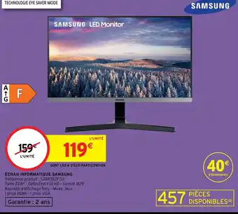 Intermarché Écran Informatique Samsung offre