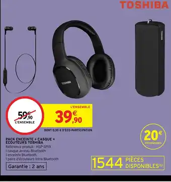 Intermarché Pack Enceinte + Casque offre