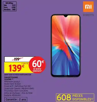 Intermarché Smartphone Xiaomi offre