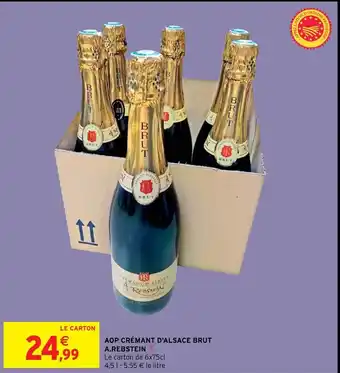 Intermarché AOP Crémant d'Alsace Brut A.Rebstein offre