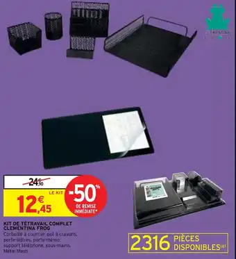 Intermarché Kit de Tétravail Complet Clementina Frog offre